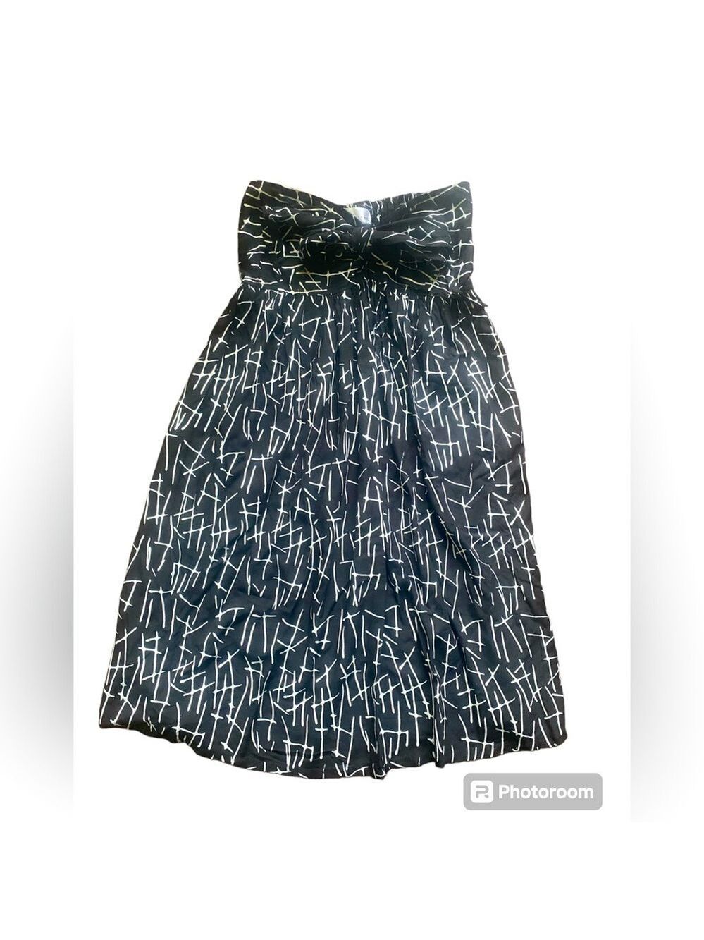 Sofia's Fashions Black White Patterned Dress Skirt Small Medium
